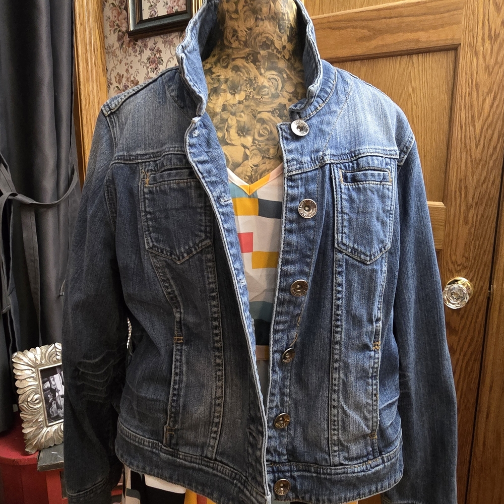 Classic Denim Jacket, Versatile & Flattering Closet Fave, size 16